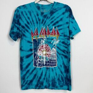 Def Leppard Teal Tie-dyed T-shirt S